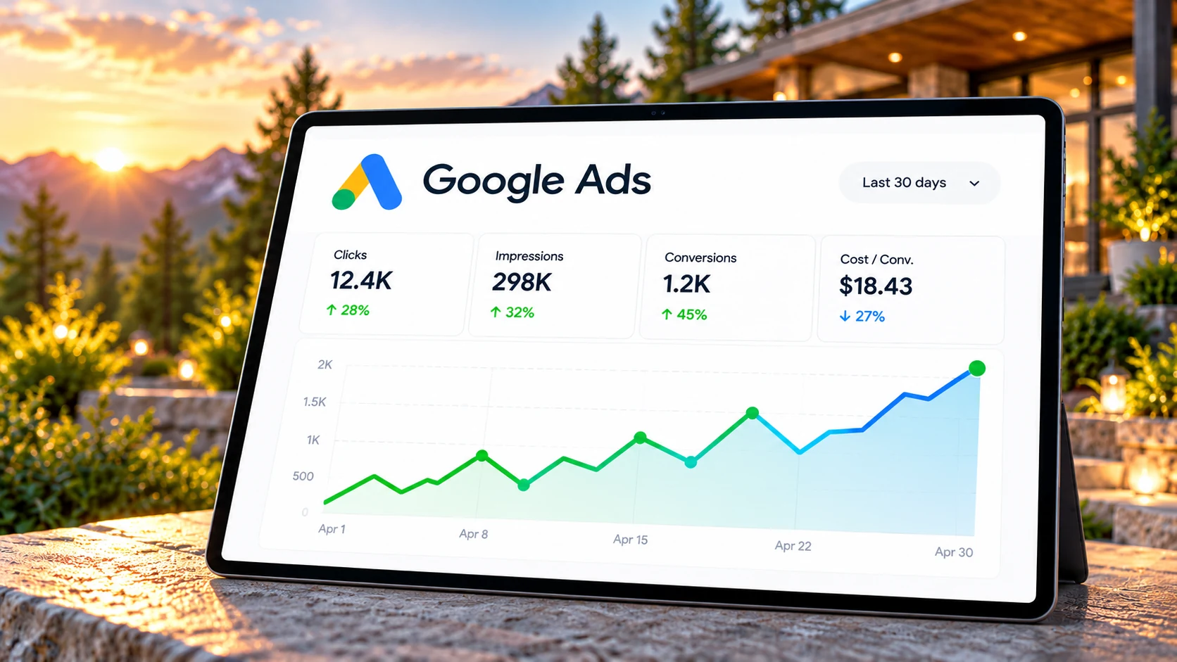 Google Ads campaign dashboard