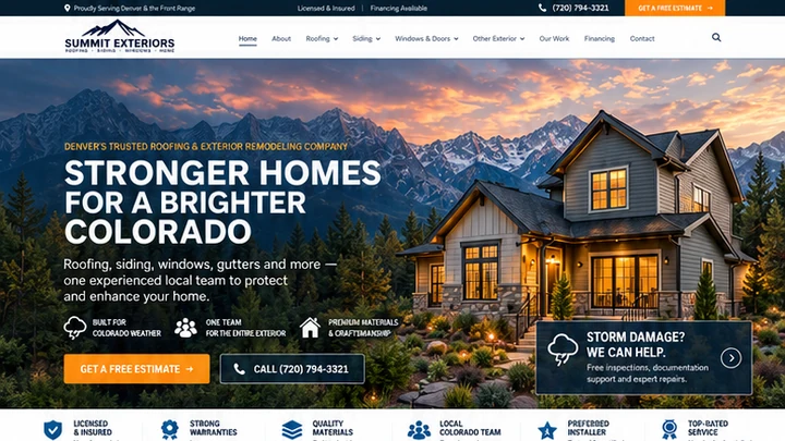 Roofing & Exteriors — demo preview